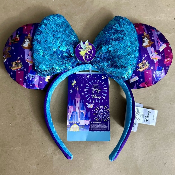 NWT Disney Parks Attractions Joey Chou Blue Backpack Minnie Ear Headband Bundle - Picture 10 of 12